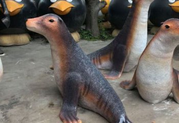 晋源园林海豹雕塑