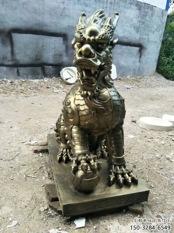 昌都校园麒麟雕塑，拉丝海洋雕塑，卡通主题