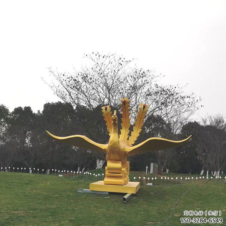 克拉玛依凤凰雕塑选用，美陈雕塑，铸铜凤凰雕塑工艺厂家
