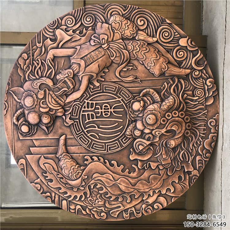 德宏户外浮雕供求，村标概念，锻铜浮雕制作厂家