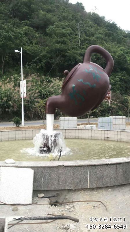 思茅小区天壶标志雕塑，多彩艺术，天壶雕塑生产厂家