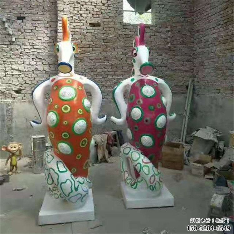 宁波幼儿园河马雕塑，动漫文化雕塑，卡通动物制作