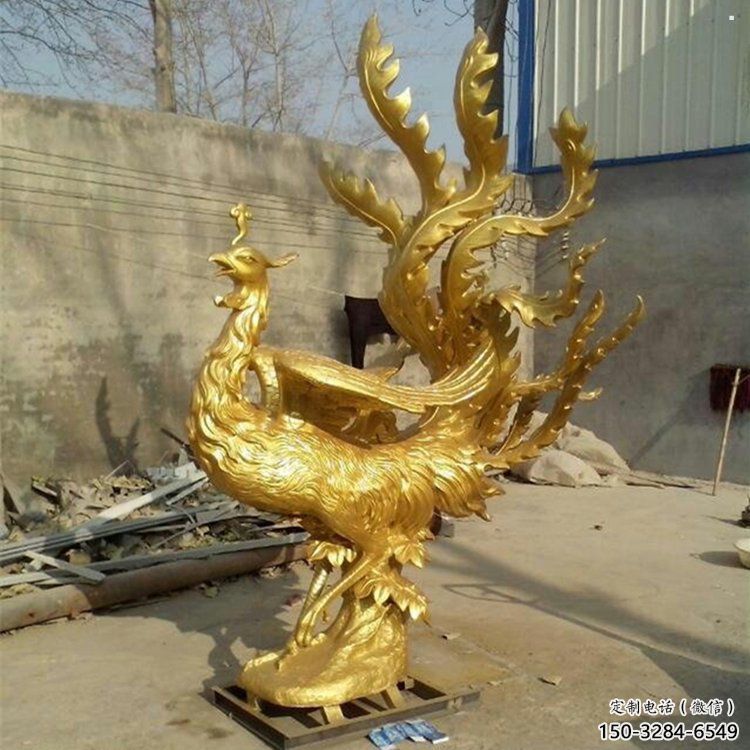 西湖凤凰雕塑厂家，锻造工艺，铜凤凰雕塑厂家承接