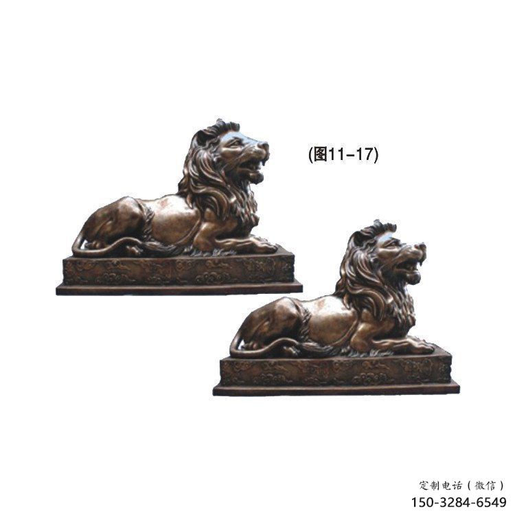 金华公园狮子雕塑供求，景观雕塑，铸铜趴狮雕塑优选