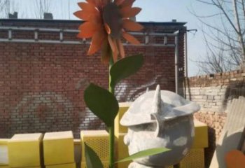 林芝太阳花雕塑工程，美陈雕塑，玻璃钢太阳花雕塑厂家