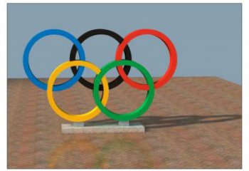 五华五环不锈钢雕塑，现代景观摆件，烤漆工艺制作