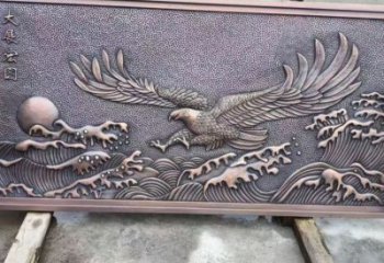大理老鹰浮雕订做，景区雕塑，锻铜动物浮雕定价