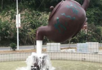 思茅小区天壶标志雕塑，多彩艺术，天壶雕塑生产厂家