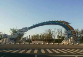 嘉兴云朵大门雕塑，公园美陈元素，不锈钢云朵大门雕塑