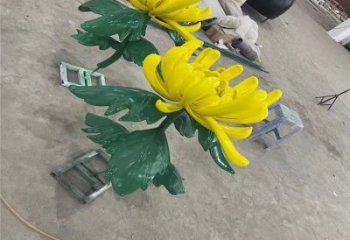 台州景区菊花雕塑优选，圆雕体系，城市菊花雕塑选定
