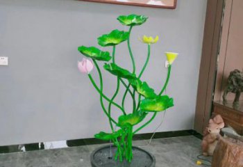 九龙坡荷花雕塑异型优选，城市装饰，展示荷花雕塑定做