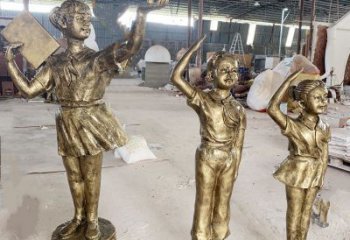 江北学生少先队员雕塑