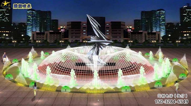 长寿水景摇摆喷泉雕塑，循环喷水模式喷泉雕塑加工