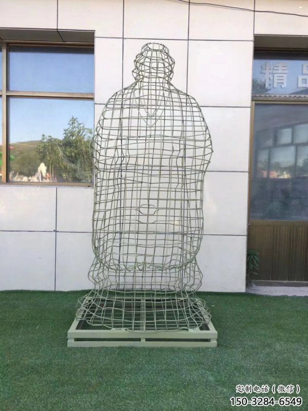 万盛镂空孔子雕塑订做，景区雕塑，铁艺古代人物雕塑定价