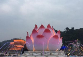 黔江莲花雕塑厂家，景区雕塑，水景莲花喷泉雕塑精选