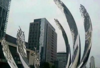 万州地面喷泉雕塑小品，圆环结构概念，旱地水景喷泉体系