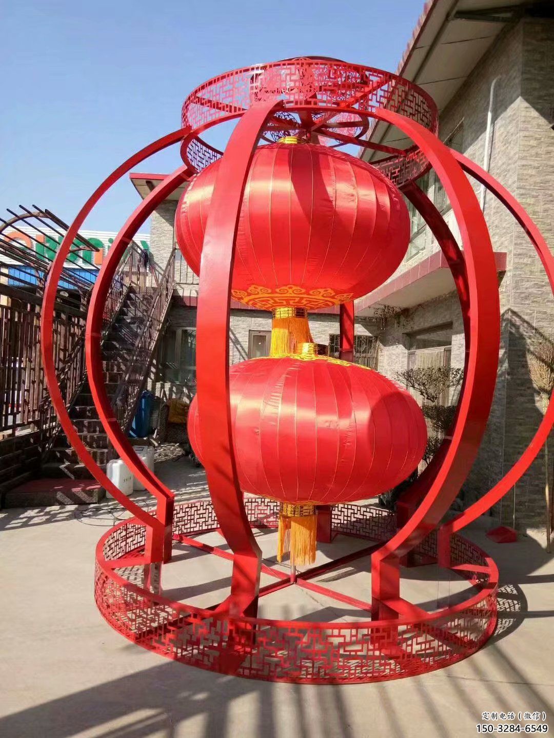 不锈钢灯笼造型雕塑精品案例 不锈钢灯笼造型雕塑精品案例